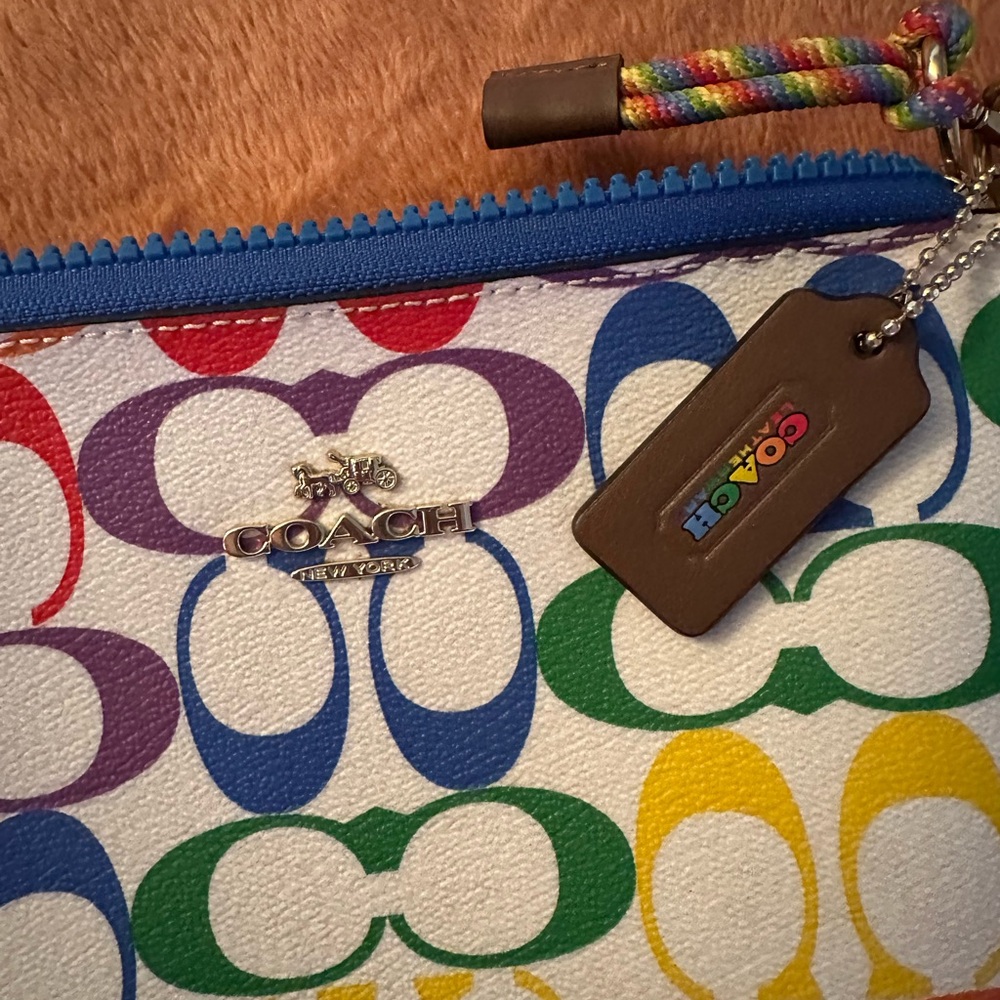 NWOT Coach🌈 Rainbow Signature Crossbody Bag - Multicolor - Picture 11 of 13